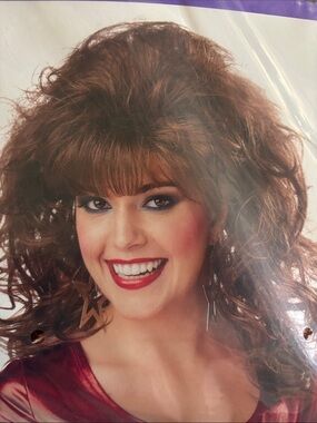 Red Beehive 80's WIG Halloween Costume Accessory Adult Teen 14+